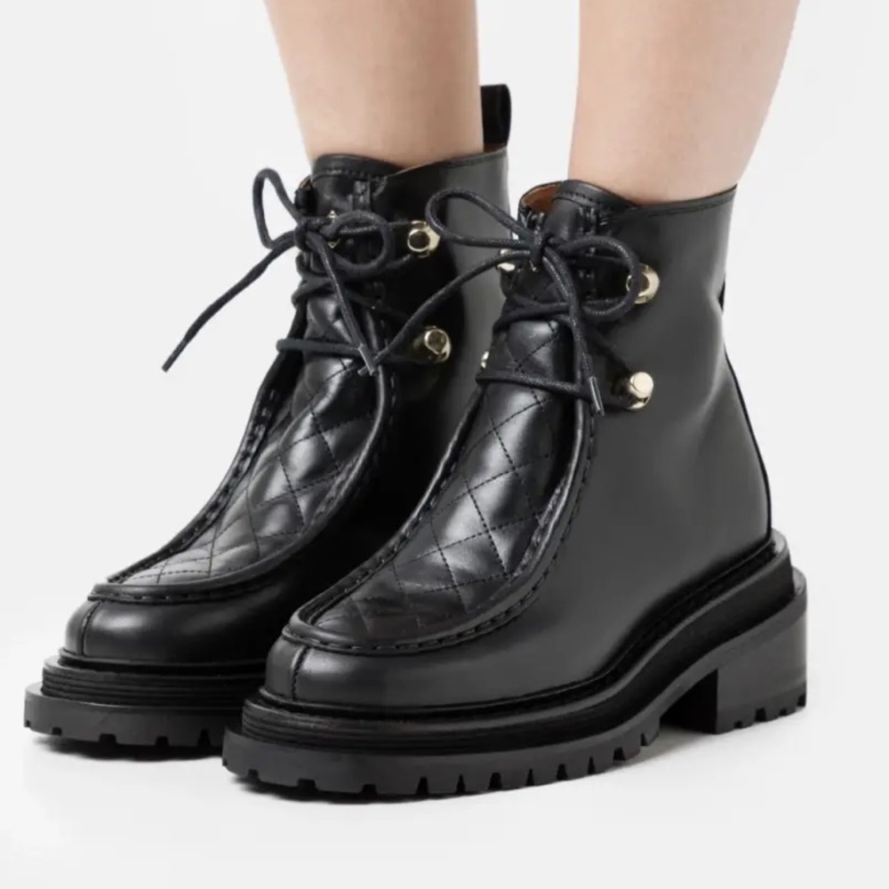 SANDRO Eldorado Black Leather Boots